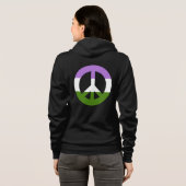 Veste À Capuche Drapeau de fierté genderqueer (Dos entier)