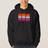 Veste À Capuche Drapeau de fierté lesbienne (Devant)