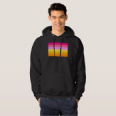Veste À Capuche Drapeau de fierté lesbienne (Aube) (Devant entier)