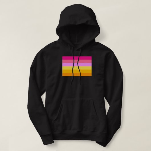 Veste À Capuche Drapeau de fierté lesbienne (Aube) (Design devant)
