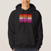 Veste À Capuche Drapeau de fierté lesbienne WLW (Coucher de soleil (Devant)