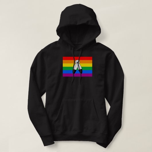 Veste À Capuche Drapeau de fierté LGBTQ+ bispirituel (Design devant)