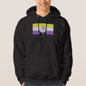 Veste À Capuche Drapeau de fierté non binaire à double esprit (Devant)