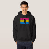 Veste À Capuche Drapeau de fierté pansexuelle (Devant entier)