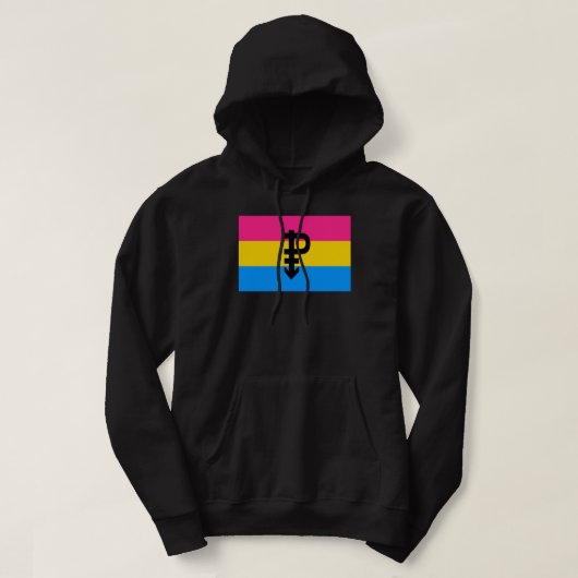 Veste À Capuche Drapeau de fierté pansexuelle (Design devant)
