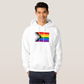 Veste À Capuche Drapeau de fierté Progress LGBTQ+ (Devant entier)