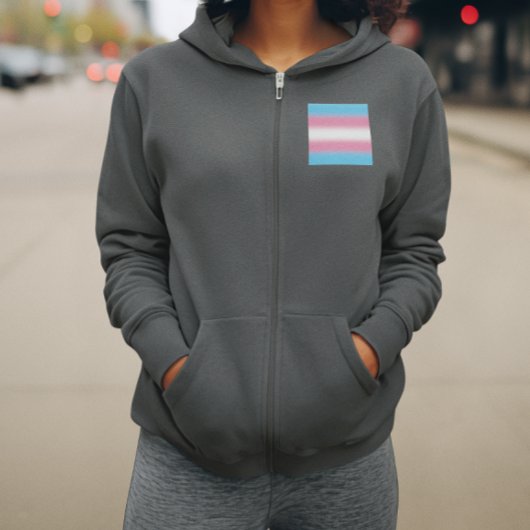 Veste À Capuche Drapeau de fierté transgenre à dégradé - Drapeau t