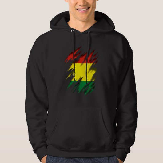 Veste À Capuche Drapeau de la Bolivie (Devant)