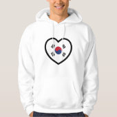 Veste À Capuche Drapeau de la Corée du Sud Cœur (Devant)