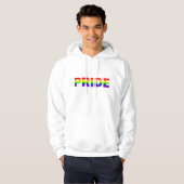 Veste À Capuche Drapeau de la fierté arc-en-ciel (Devant entier)