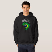 Veste À Capuche Drapeau de la fierté du Brésil Brasil (Devant entier)