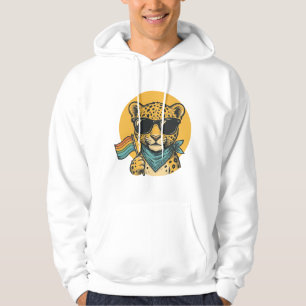 Veste À Capuche Drapeau de la fierté du léopard arc-en-ciel Design