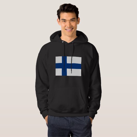Veste À Capuche Drapeau de la Finlande (Devant entier)