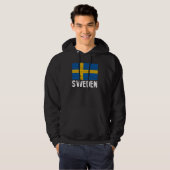 Veste À Capuche Drapeau de la Suède (Devant entier)