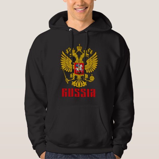 Veste À Capuche Drapeau de l'aigle impérial russe (Devant)