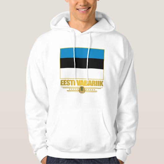 Veste À Capuche Drapeau de l'Estonie (Eesti Lipp) (Devant)