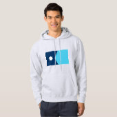 Veste À Capuche Drapeau de l'État du Minnesota (Devant entier)
