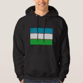 Veste À Capuche Drapeau de l'Ouzbékistan (Devant)