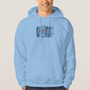 Veste À Capuche Drapeau de ondulation de Chicago