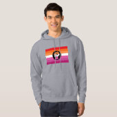Veste À Capuche Drapeau de protestation lesbienne (Devant entier)