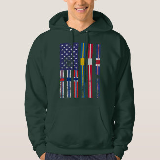 Veste À Capuche Drapeau de Scandinavie, Drapeaux des Pays nordique