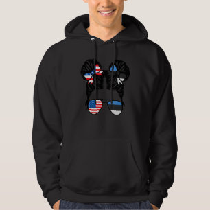 Veste À Capuche Drapeau demi-américain demi-estonienne fille USA E