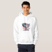 Veste À Capuche Drapeau des États-Unis. Amérique (Devant entier)
