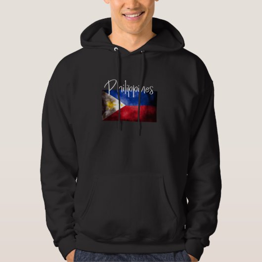 Veste À Capuche Drapeau des Philippines, carte des Philippines, Ph (Devant)