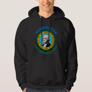 VESTE À CAPUCHE DRAPEAU D'ÉTAT À FEUILLAGE PERSISTANT DE WASHINGTO