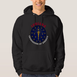 VESTE À CAPUCHE DRAPEAU D'ÉTAT INDIANA CROSSROADS