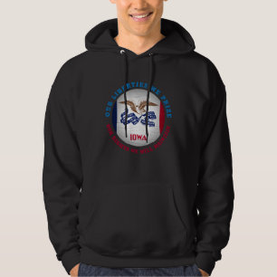 VESTE À CAPUCHE DRAPEAU D'ÉTAT IOWA HAWKEYE