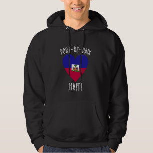 Veste À Capuche Drapeau d'Haïti Cœur Ville de Port-de-Paix