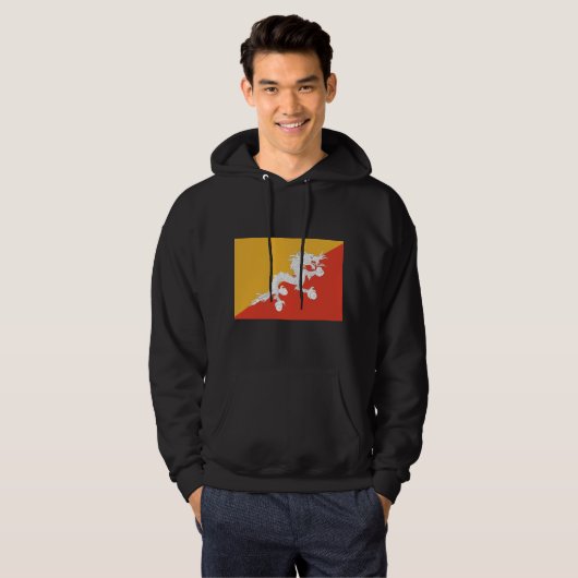 Veste À Capuche Drapeau du Bhoutan (Devant entier)