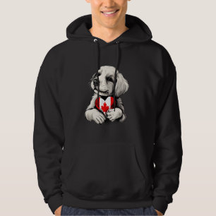 Veste À Capuche Drapeau du Canada Fierté canadienne Cœur Chien Can