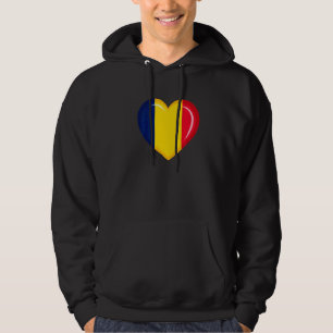 Veste À Capuche Drapeau du Coeur mignon Tchad Hommes Femmes Patrio