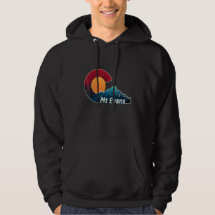 Veste À Capuche Drapeau Du Colorado Et Montagne Stylisée Mont Evan