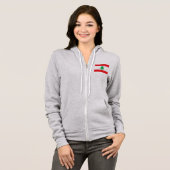 Veste À Capuche Drapeau du Liban (Devant entier)