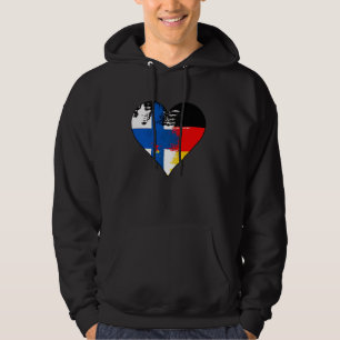 Veste À Capuche Drapeau du patrimoine cardiaque allemand et finlan