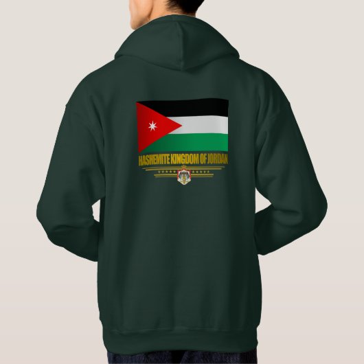 Veste À Capuche Drapeau du Royaume de Jordanie (Dos)