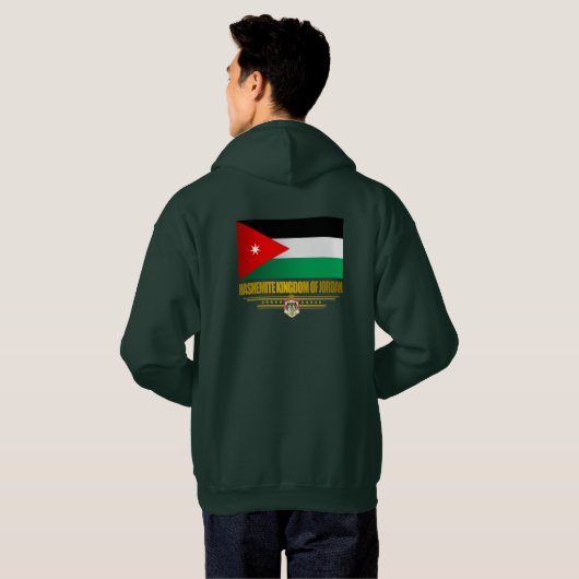 Veste À Capuche Drapeau du Royaume de Jordanie (Dos entier)
