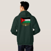 Veste À Capuche Drapeau du Royaume de Jordanie (arabe) (Dos entier)