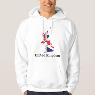 Veste À Capuche Drapeau du Royaume-Uni à l'intérieur d'une carte -