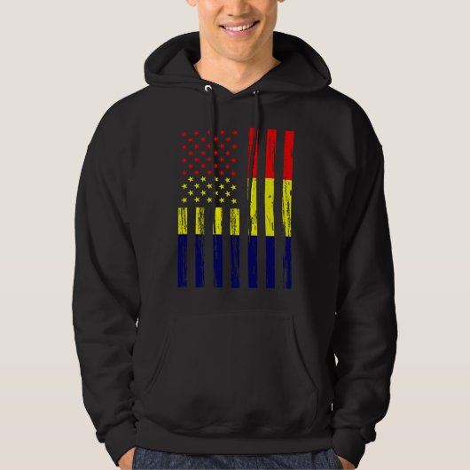 Veste À Capuche Drapeau du Tchad Amérique États-Unis C'est dans mo (Devant)