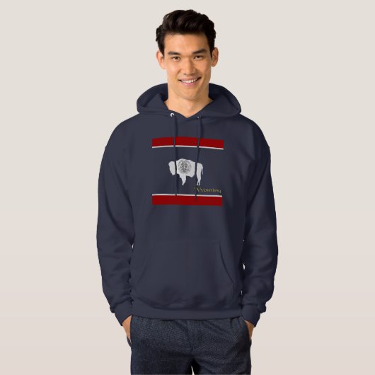 Veste À Capuche Drapeau du Wyoming (Devant entier)