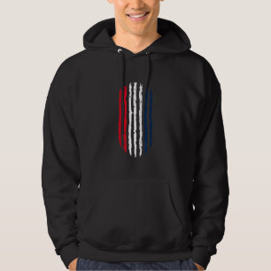 Veste À Capuche Drapeau français en détresse Grunge Football Socce