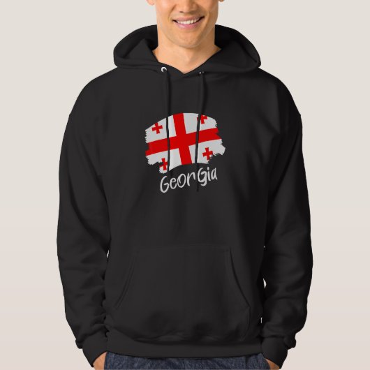 Veste À Capuche Drapeau géorgien Géorgie (Devant)
