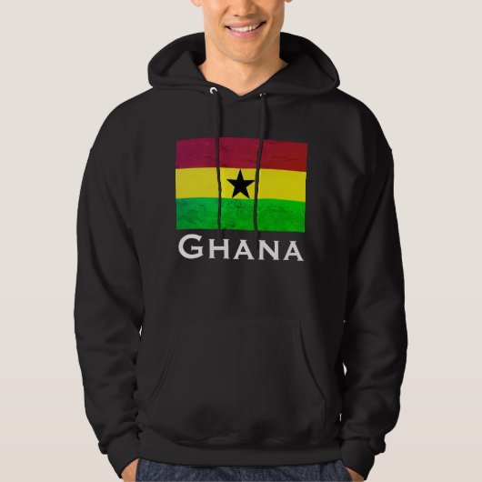 Veste À Capuche Drapeau Ghana (Afrique de l'Ouest) (Devant)
