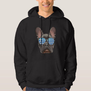Veste À Capuche Drapeau Grec Bouledogue Français Grèce Pochette