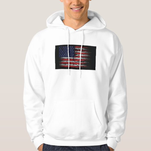 Veste À Capuche Drapeau Grunge U.S.A (Devant)