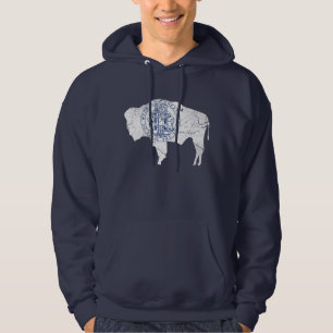 Veste À Capuche Drapeau grunge vintage d'état du Wyoming